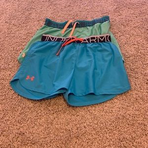 2 under armor youth shorts